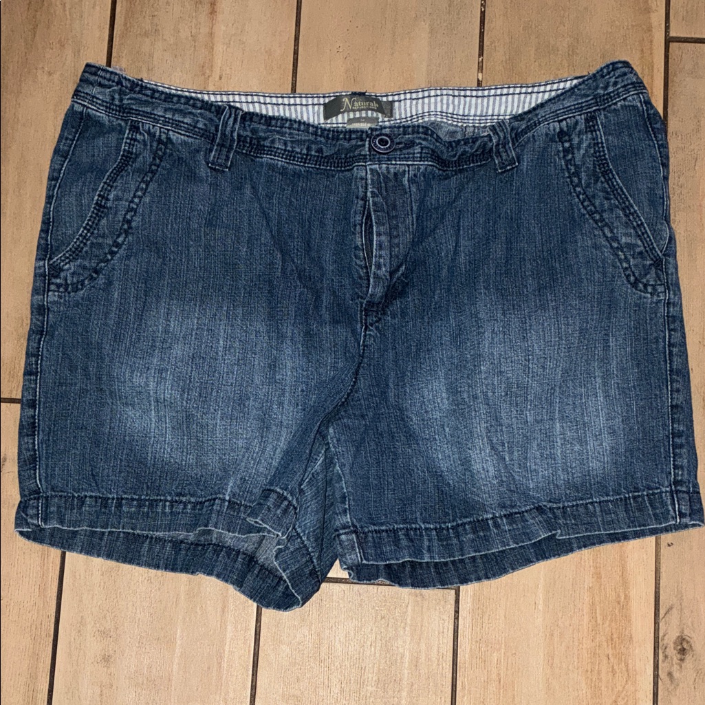 Natural Reflections Dark Blue Jean Shorts